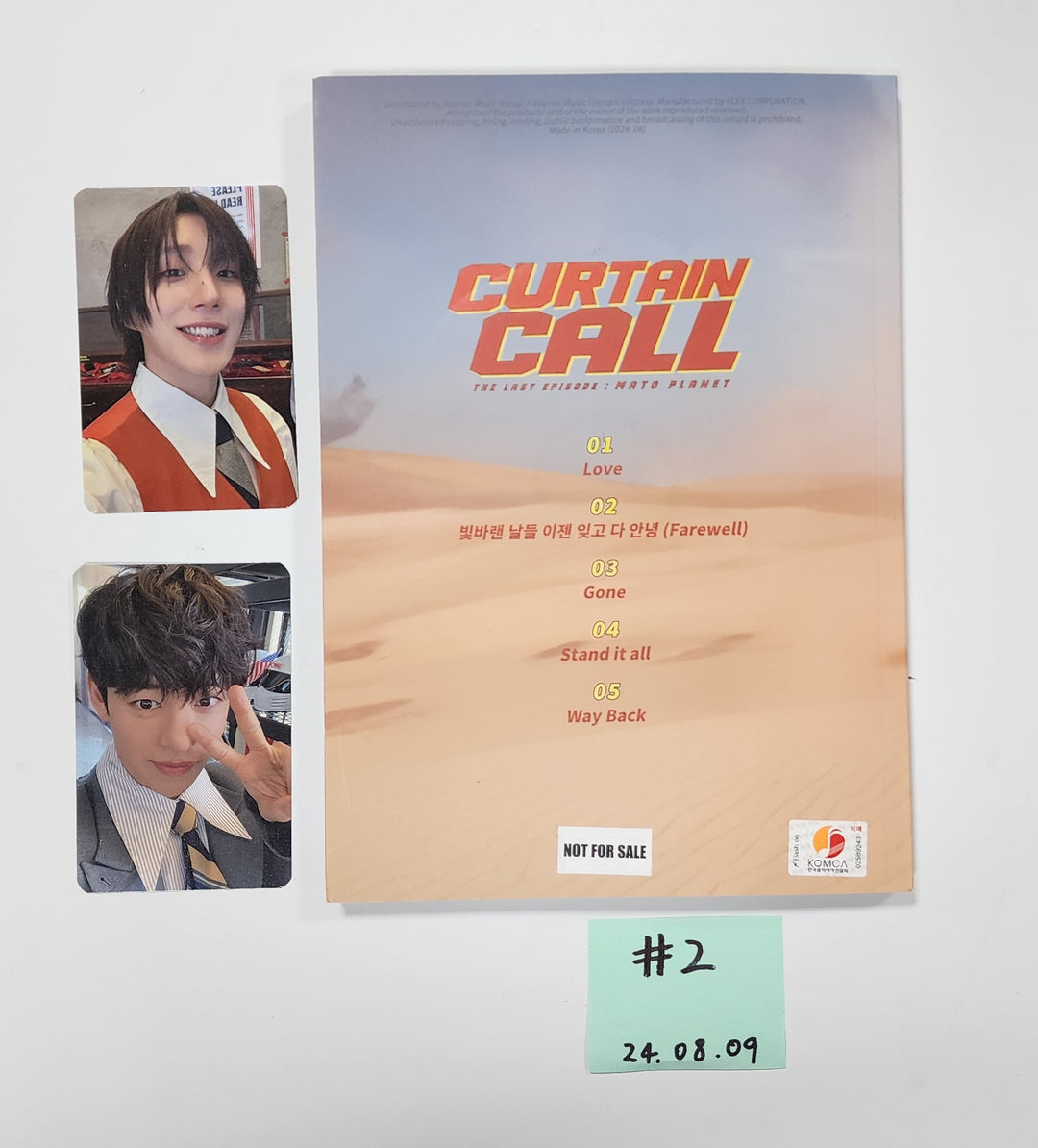 BANG&amp;JUNG&amp;YOO&amp;MOON - "CURTAIN CALL" Hand Autographed(Signed) Promo Album [24.8.9] - HALLYUSUPERSTORE