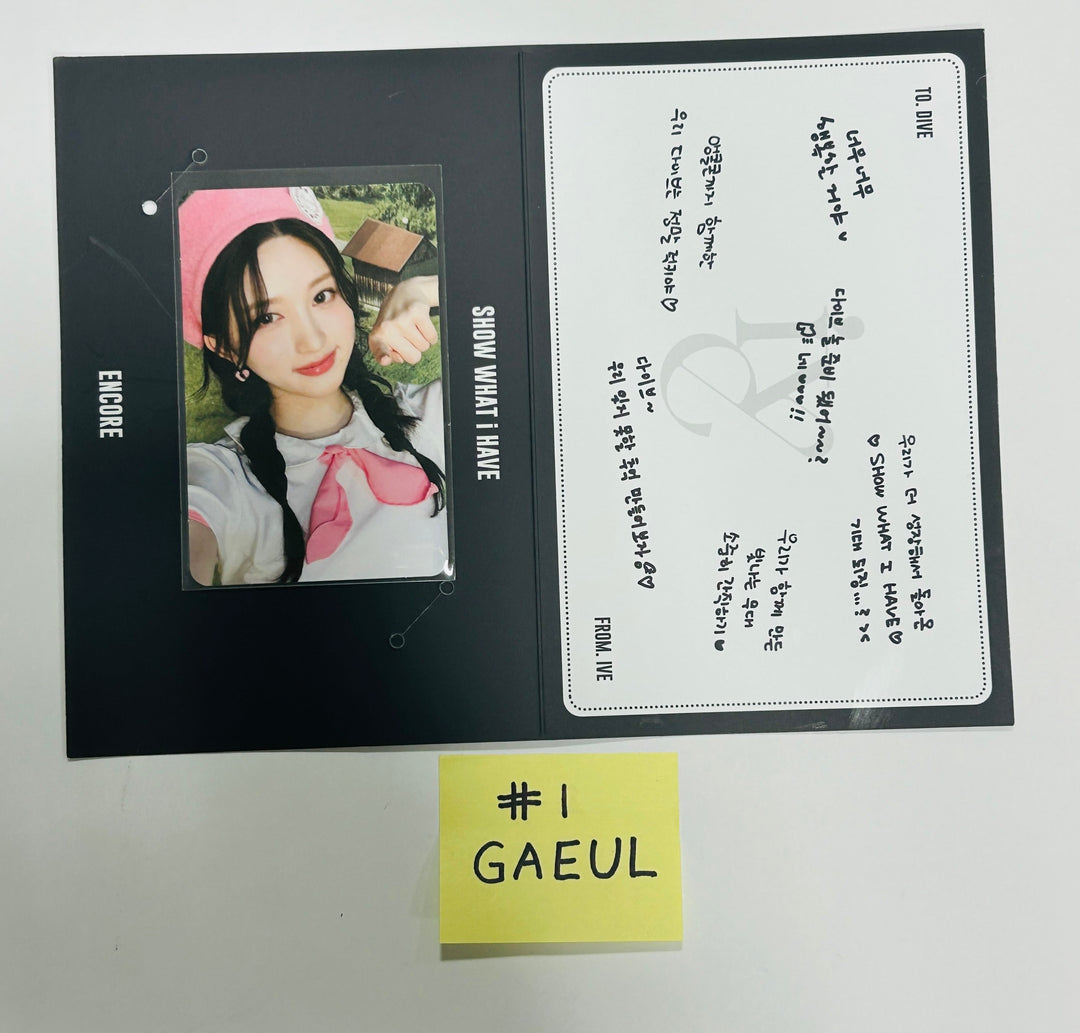 IVE THE 1ST WORLD TOUR ‘SHOW WHAT I HAVE’－ENCORE FANCLUB BOOTH Special Gift Event Photocard &amp; Postcard Ticket Holder [24.8.12] - HALLYUSUPERSTORE