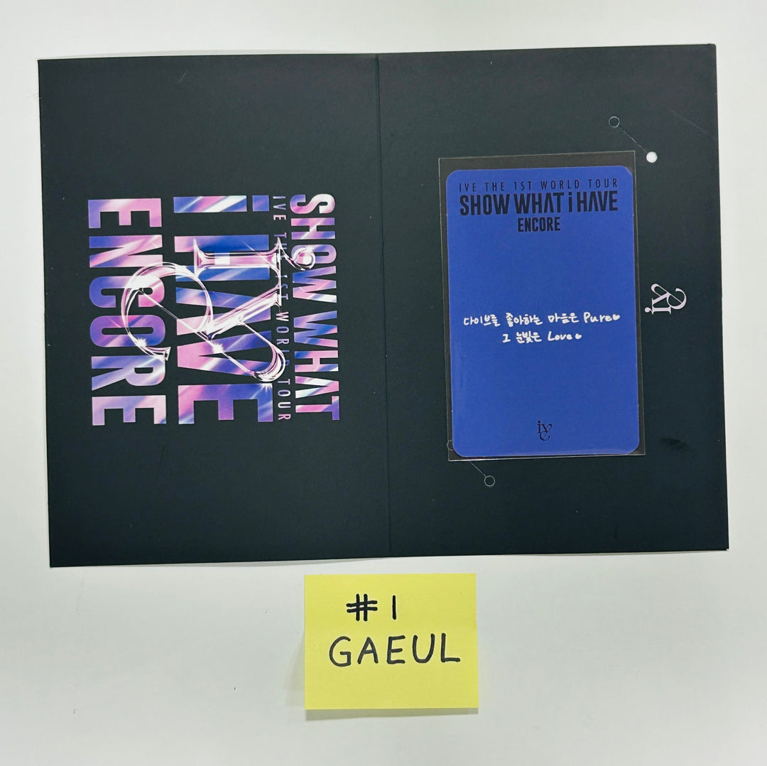 IVE THE 1ST WORLD TOUR ‘SHOW WHAT I HAVE’－ENCORE FANCLUB BOOTH Special Gift Event Photocard &amp; Postcard Ticket Holder [24.8.12] - HALLYUSUPERSTORE