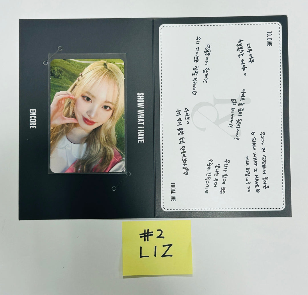 IVE THE 1ST WORLD TOUR ‘SHOW WHAT I HAVE’－ENCORE FANCLUB BOOTH Special Gift Event Photocard &amp; Postcard Ticket Holder [24.8.12] - HALLYUSUPERSTORE