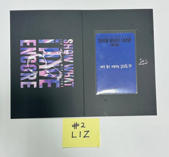 IVE THE 1ST WORLD TOUR ‘SHOW WHAT I HAVE’－ENCORE FANCLUB BOOTH Special Gift Event Photocard &amp; Postcard Ticket Holder [24.8.12] - HALLYUSUPERSTORE