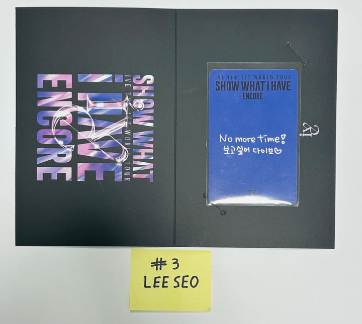 IVE THE 1ST WORLD TOUR ‘SHOW WHAT I HAVE’－ENCORE FANCLUB BOOTH Special Gift Event Photocard &amp; Postcard Ticket Holder [24.8.12] - HALLYUSUPERSTORE