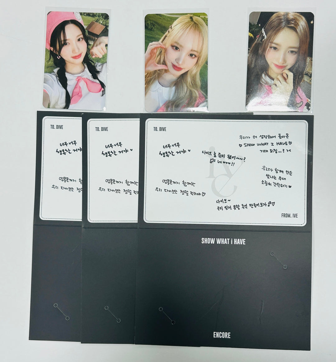IVE THE 1ST WORLD TOUR ‘SHOW WHAT I HAVE’－ENCORE FANCLUB BOOTH Special Gift Event Photocard & Postcard Ticket Holder [24.8.12] - HALLYUSUPERSTORE