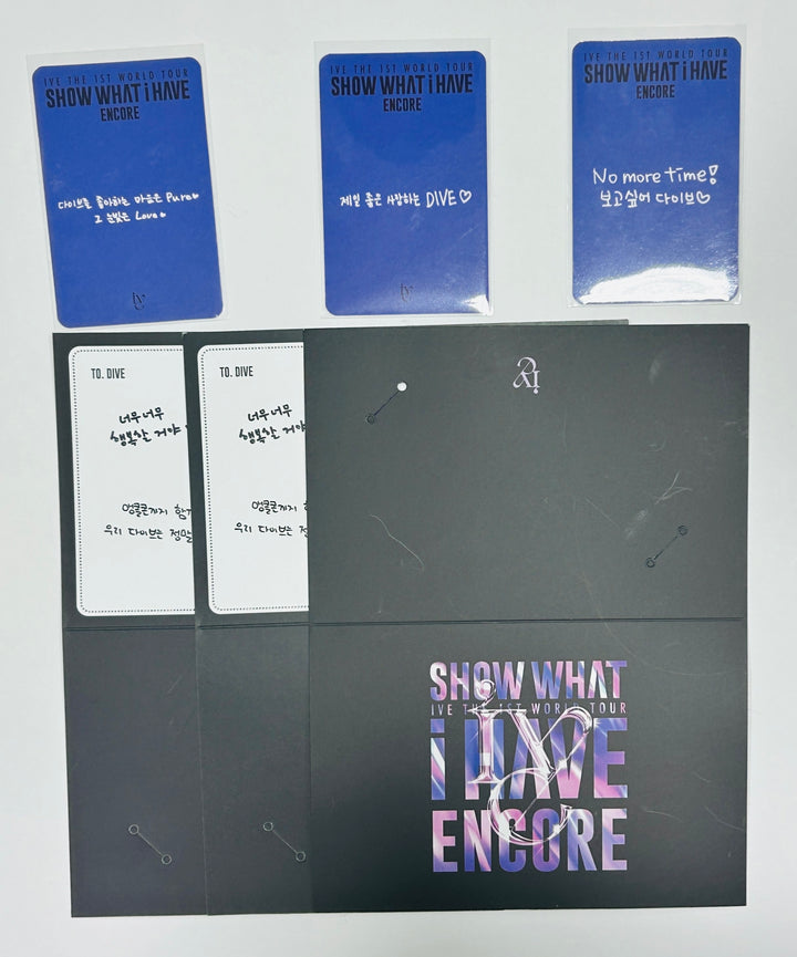IVE THE 1ST WORLD TOUR ‘SHOW WHAT I HAVE’－ENCORE FANCLUB BOOTH Special Gift Event Photocard &amp; Postcard Ticket Holder [24.8.12] - HALLYUSUPERSTORE