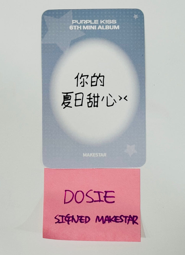 DOSIE (Of PURPLE KISS) "BXX" - Hand Autographed(Signed) Photocard [24.8.21] - HALLYUSUPERSTORE