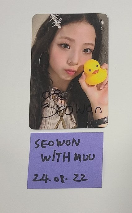 Seowon (Of UNIS) 'CURIOUS' - Hand Autographed(Signed) Photocard [24.8.22] - HALLYUSUPERSTORE