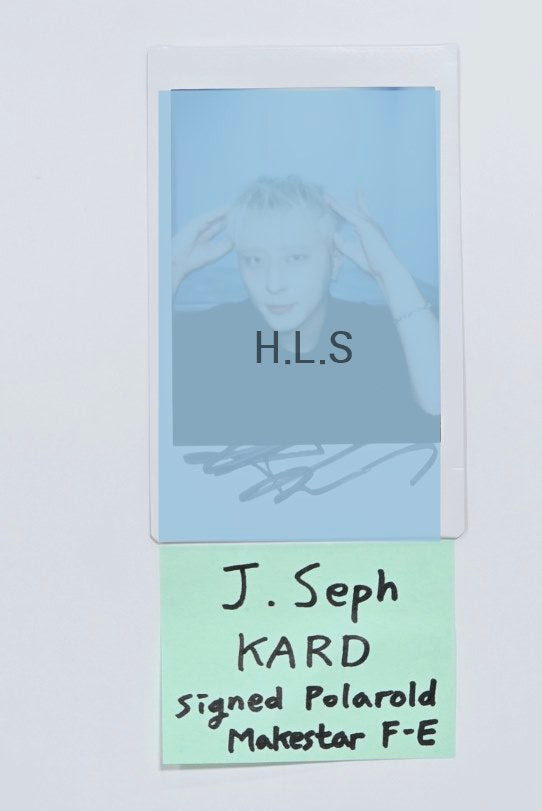 J.Seph (Of KARD) "Where To Now?" - Hand Autographed(Signed) Polaroid [24.9.6] - HALLYUSUPERSTORE
