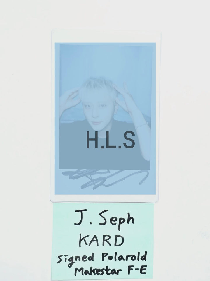 J.Seph (Of KARD) "Where To Now?" - Hand Autographed(Signed) Polaroid [24.9.6] - HALLYUSUPERSTORE