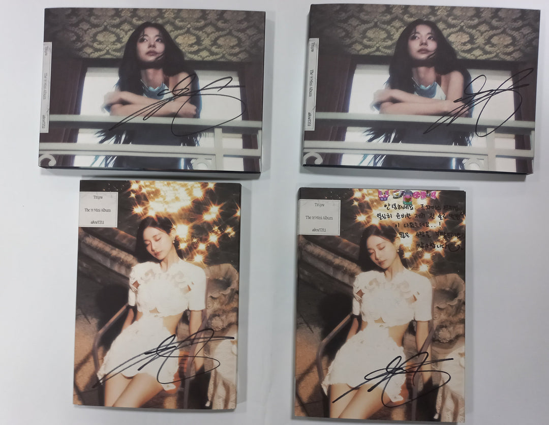 TZUYU (Of Twice) "abouTZU" - Hand Autographed(Signed) Promo Album [24.9.9] - HALLYUSUPERSTORE