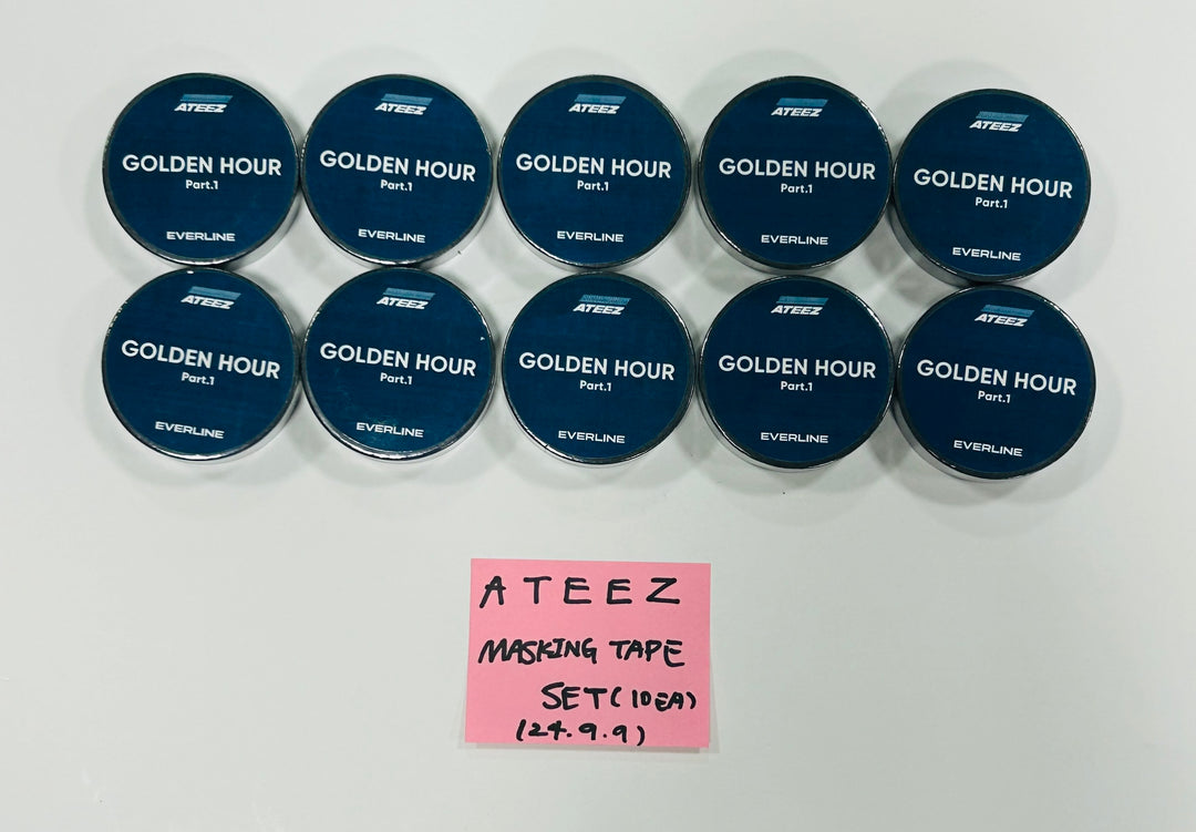 Ateez "GOLDEN HOUR : Part.1" - Everline Lucky Draw Event Masking Tape Set (10EA) [24.9.9] - HALLYUSUPERSTORE
