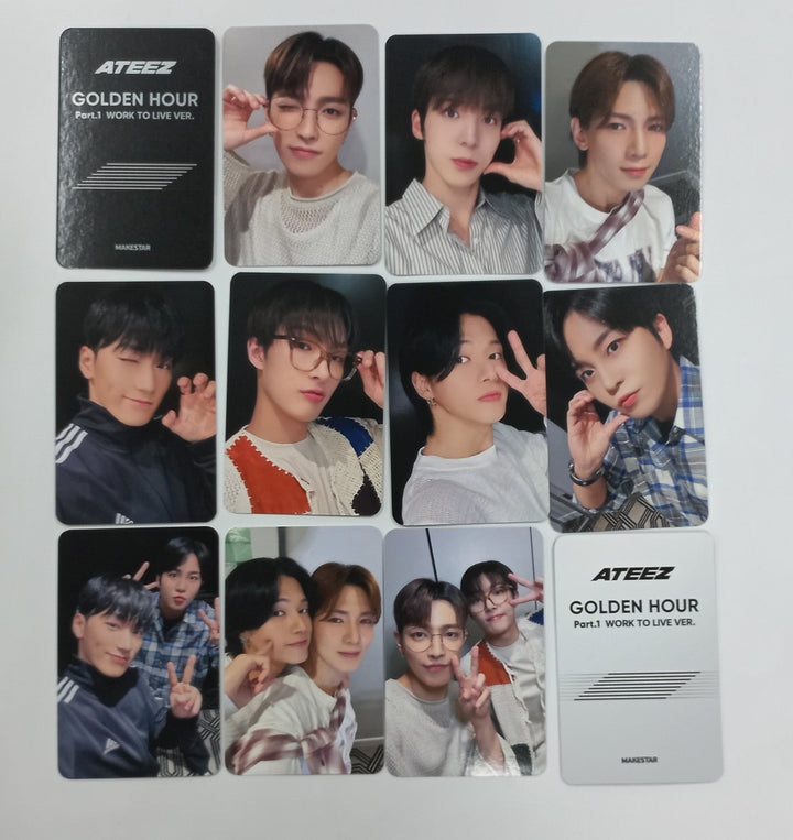 Ateez "GOLDEN HOUR : Part.1" WORK TO LIVE VER - Makestar Event Photocard [24.10.11] - HALLYUSUPERSTORE