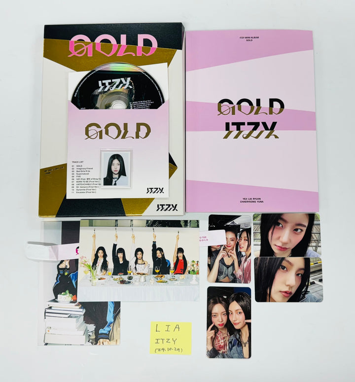 LIA (Of ITZY) "Gold" - Hand Autographed(Signed) Album [24.10.29]