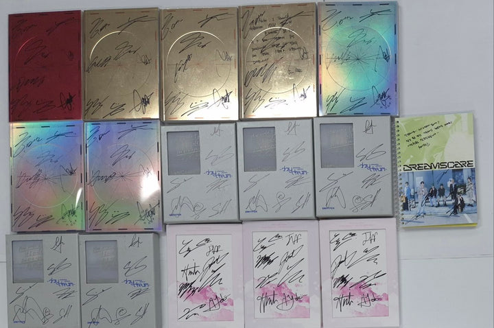 ENHYPEN "ROMANCE : UNTOLD -daydream-", NCT DREAM "DREAMSCAPE ", Ateez "GOLDEN HOUR : Part.2", EPEX "소화(韶華)" - Hand Autographed(Signed) Promo Album [24.11.19]