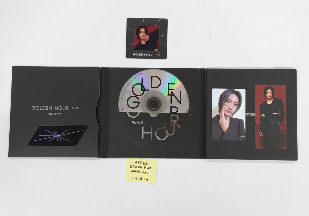 Seong Hwa (Of Ateez) "GOLDEN HOUR : Part.2" - Hand Autographed(Signed) album [Digipack Ver.] [24.12.6]