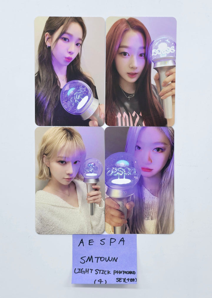 Aespa Official Light - Stick - SM Town Pre-Order Benefit Photocards Set (4EA) [25.1.21]