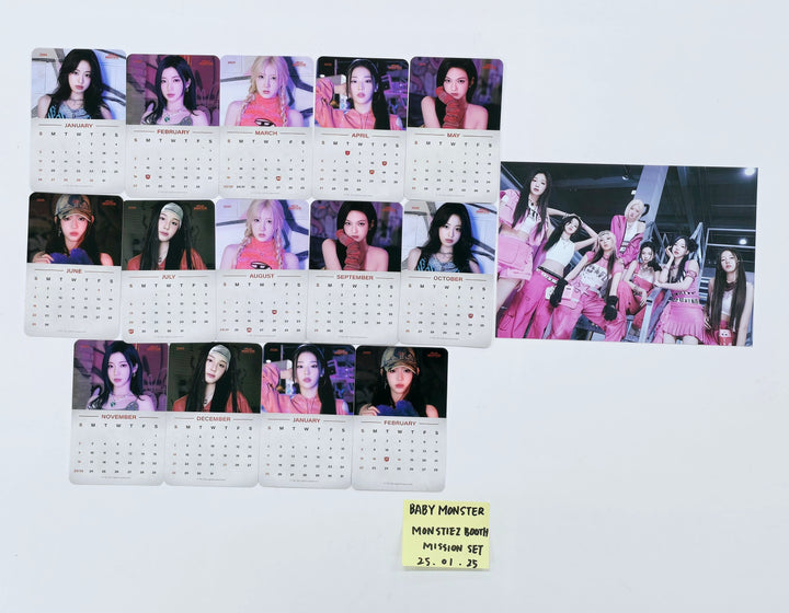 BABYMONSTER "HELLO MONSTERS" 1st WORLD TOUR IN SEOUL - Monstiez Booth Mission Set (Postcard &amp; Mini Calendar Photocard) [25.1.25]