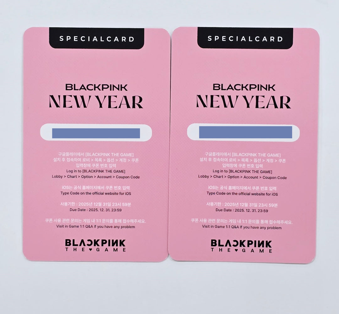 BLACKPINK THE GAME COUPON CARD COLLECTION BLACKPINK&