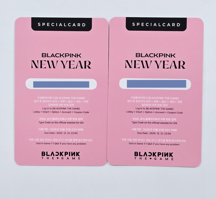BLACKPINK THE GAME COUPON CARD COLLECTION BLACKPINK&