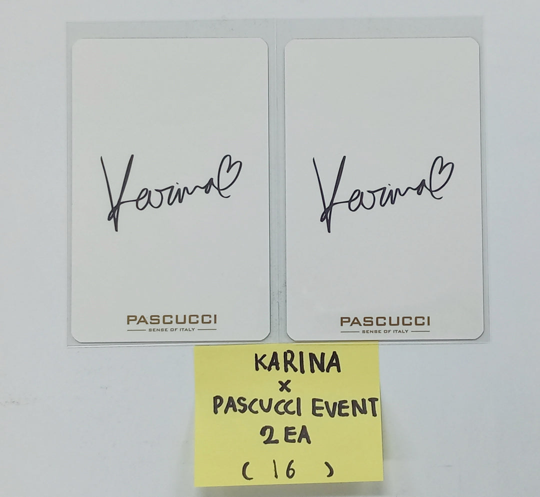 KARINA (Of Aespa) X Pascucci ITALY PAIRING Event Photocards Set (2EA) [25.6.2]