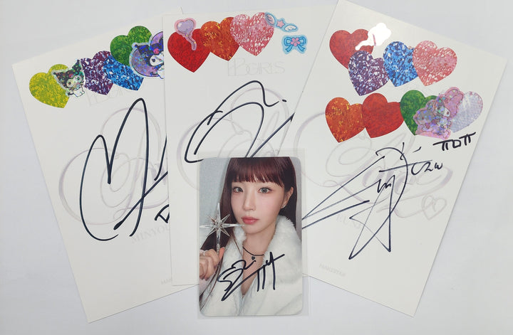 Yuna (Of BBGIRLS) "LOVE 2" - Hand Autographed(Signed) Photocard &amp; Postcard Set (3EA) [25.2.26]