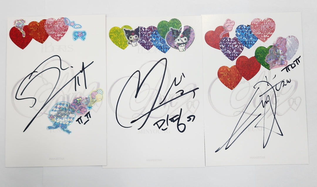 Yuna (Of BBGIRLS) "LOVE 2" - Hand Autographed(Signed) Photocard &amp; Postcard Set (3EA) [25.2.26]