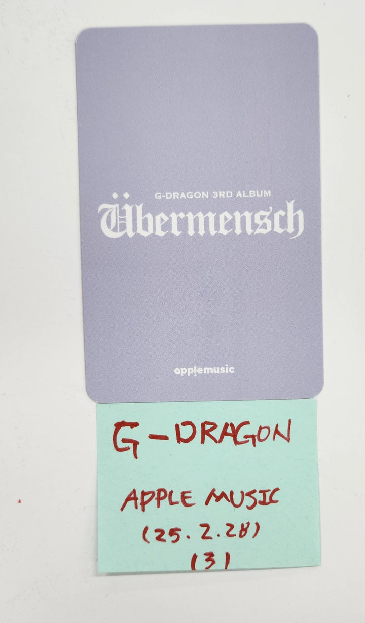 G-Dragon "Übermensch" - Apple Music Pre-Order Benefit Photocard [Mini Jewel Ver.] [25.2.28]