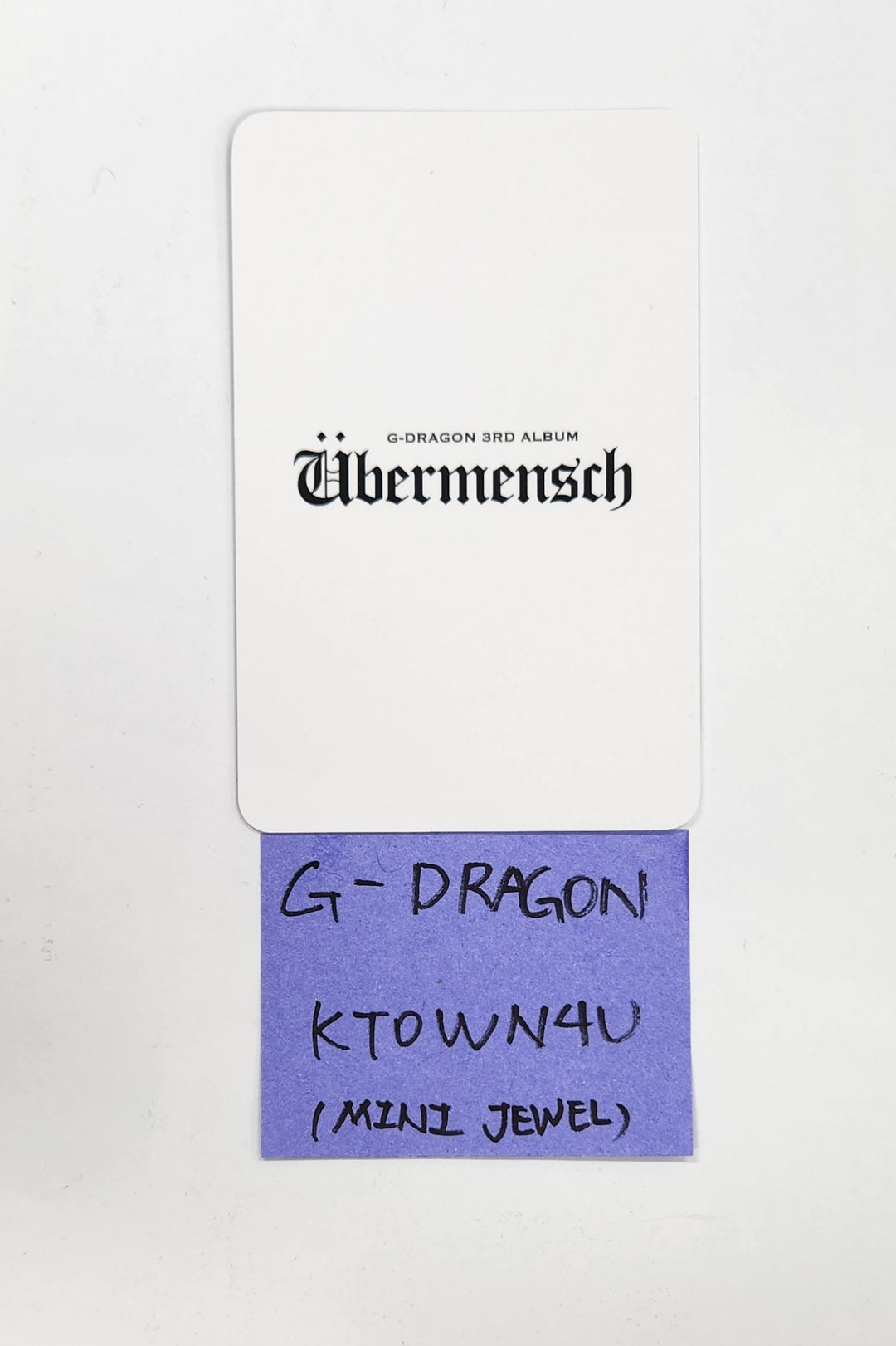 G-Dragon "Übermensch" - Ktown4U Pre-Order Benefit Photocard [Mini Jewel Ver.] [25.3.7]