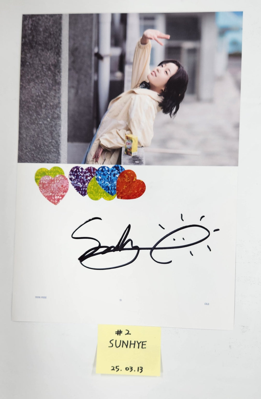 YOUNG POSSE "COLD" - A Cut Page From Fansign Event Album [25.3.13]