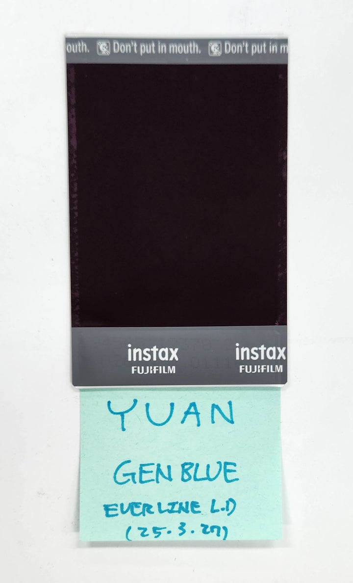 YUAN (Of GENBLUE) "ACT LIKE THAT" - Hand Autographed(Signed) Polaroid [25.3.27]