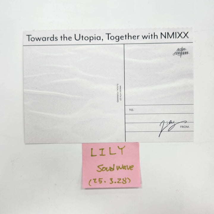 NMIXX "Fe3O4: FORWARD" - Hand Autograhped(Signed) Postcard [25.3.28]