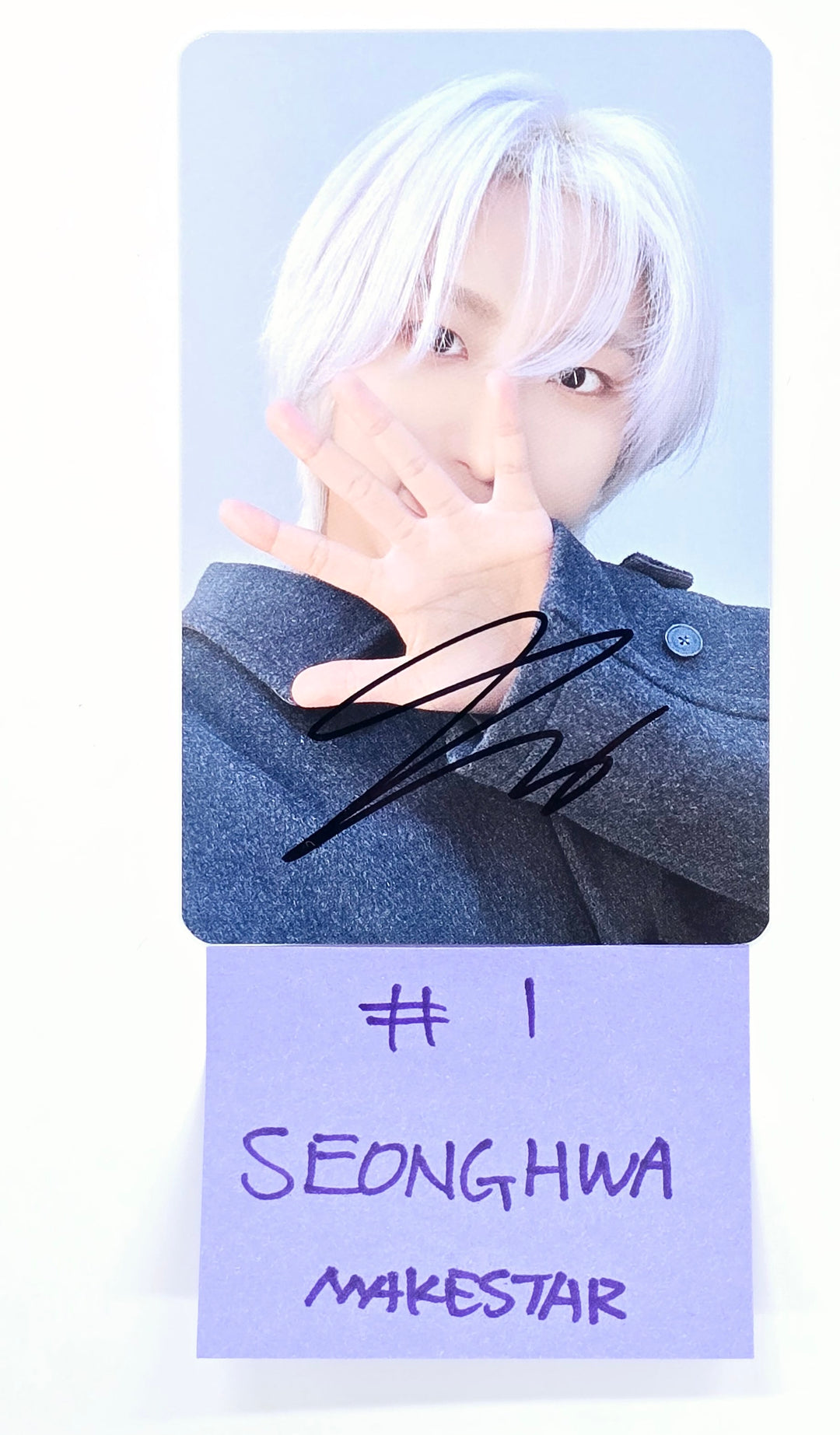 Seonghwa (Of Ateez) "GOLDEN HOUR : Part.2" - Hand Autographed(Signed) Photocard, Album [25.3.31]