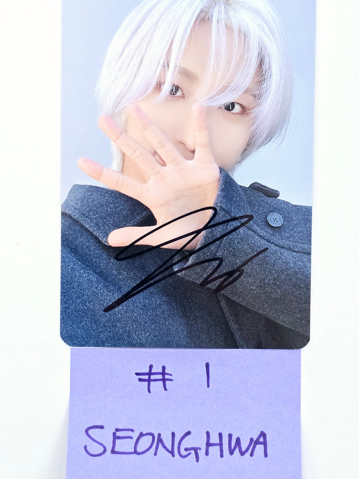 Seonghwa (Of Ateez) "GOLDEN HOUR : Part.2" - Hand Autographed(Signed) Photocard, Album [25.3.31]