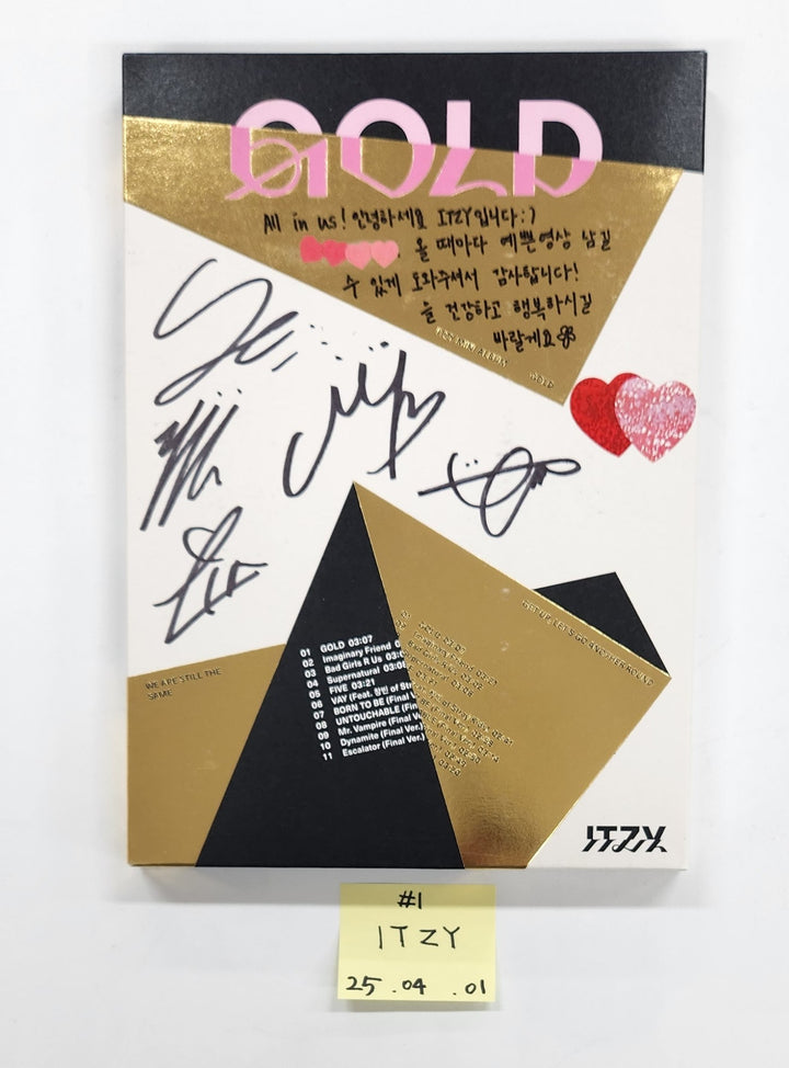 Yeji "Air", Itzy "Gold" - Hand Autograhped(Signed) Promo Album [25.4.1]