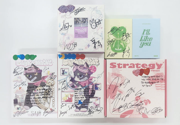 ILLIT "SUPER REAL ME", "I’LL LIKE YOU", SAYMYNAME "My Name Is...", "SAY MY NAME", TWICE "STRATEGY" - Hand Autograhped(Signed) Promo Album [25.4.2]