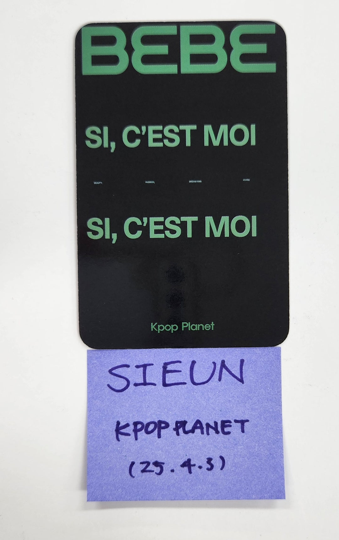 Sieun (Of STAYC) "S" - Hand Autographed(Signed) Photocard [25.4.3]