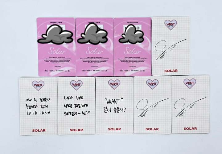 SOLAR (Of MAMAMOO) "WANT " - Official Photocard [Poca Album Ver.] [25.4.3]