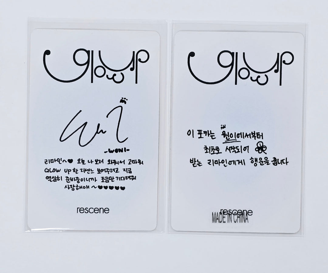 Woni (Of RESCENE) "Glow Up" - Broadcast Photocard [25.4.7]