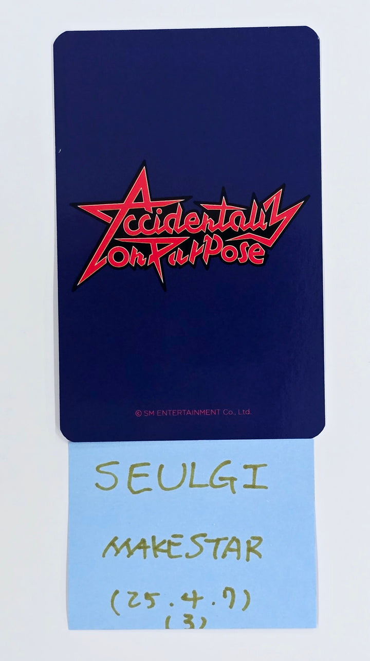 SEULGI (Of Red velvet) "Accidentally On Purpose" - Makestar Fansign Event Photocard [25.4.7]