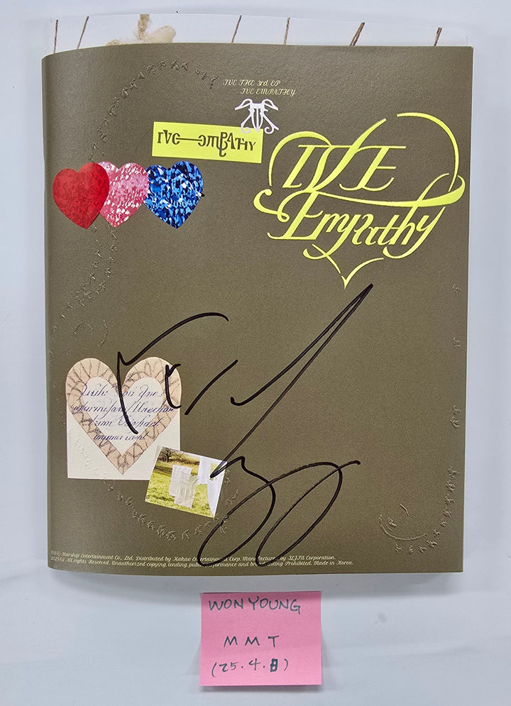 Wonyoung (Of IVE) "EMPATHY " - Hand Autographed(Signed) Album [25.4.8]