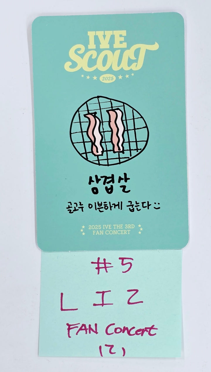 IVE "SCOUNT" 2025 IVE THE 3RD FAN CONCERT - Dive Zone Photocard (Restocked) [25.4.9]
