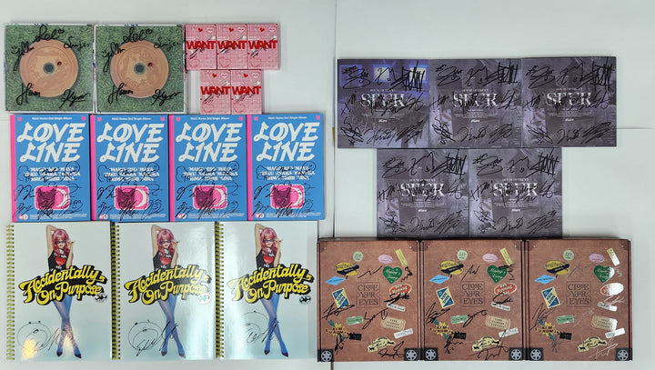 KiiiKiii "UNCUT GEM", SEULGI "Accidentally On Purpose", xikers "HOUSE OF TRICKY : SPUR", NiziU "LOVE LINE", SOLAR "WANT", CLOSE YOUR EYES "ETERNALT" - Hand Autograhped(Signed) Promo Album [25.4.14]