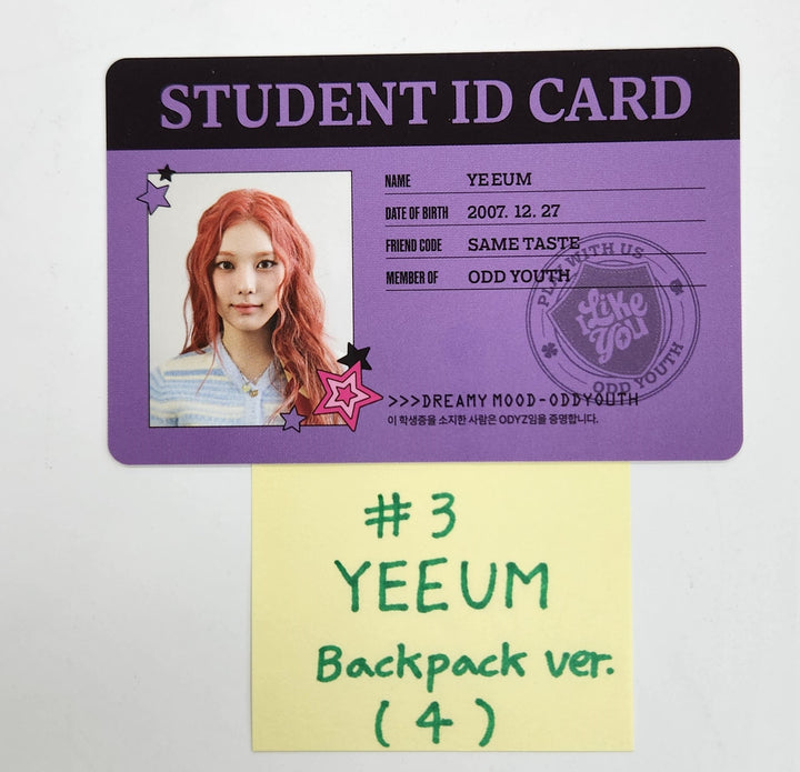 ODD YOUTH "I LIKE YOU" - Official Photocard [Back Pack Ver.] [25.4.16]