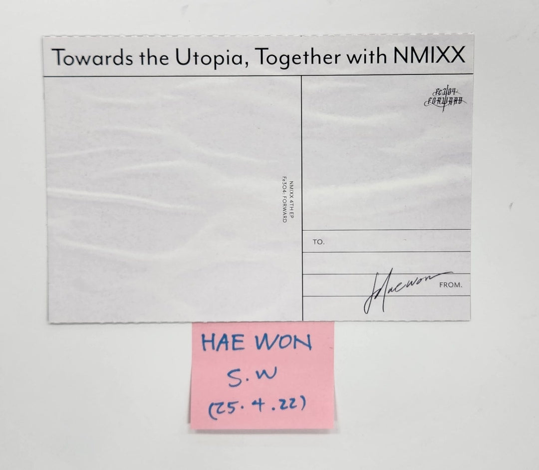 Haewon (Of NMIXX) "Fe3O4: BREAK" - A Cut Page From Fansign Event Album [25.4.22]