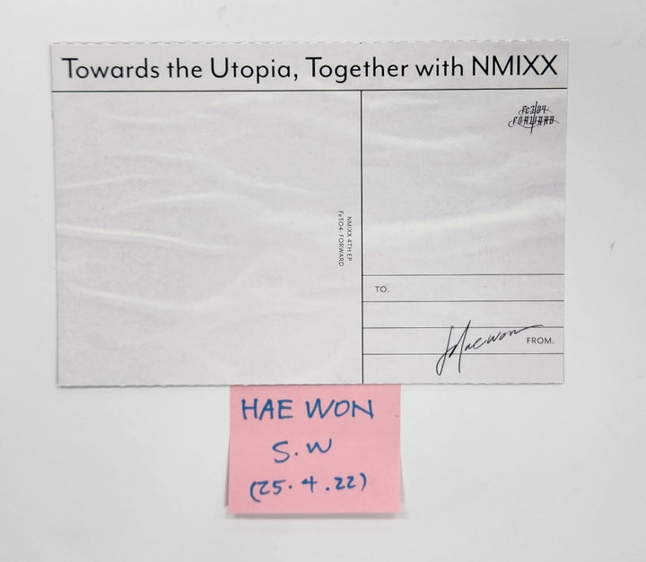 Haewon (Of NMIXX) "Fe3O4: BREAK" - A Cut Page From Fansign Event Album [25.4.22]