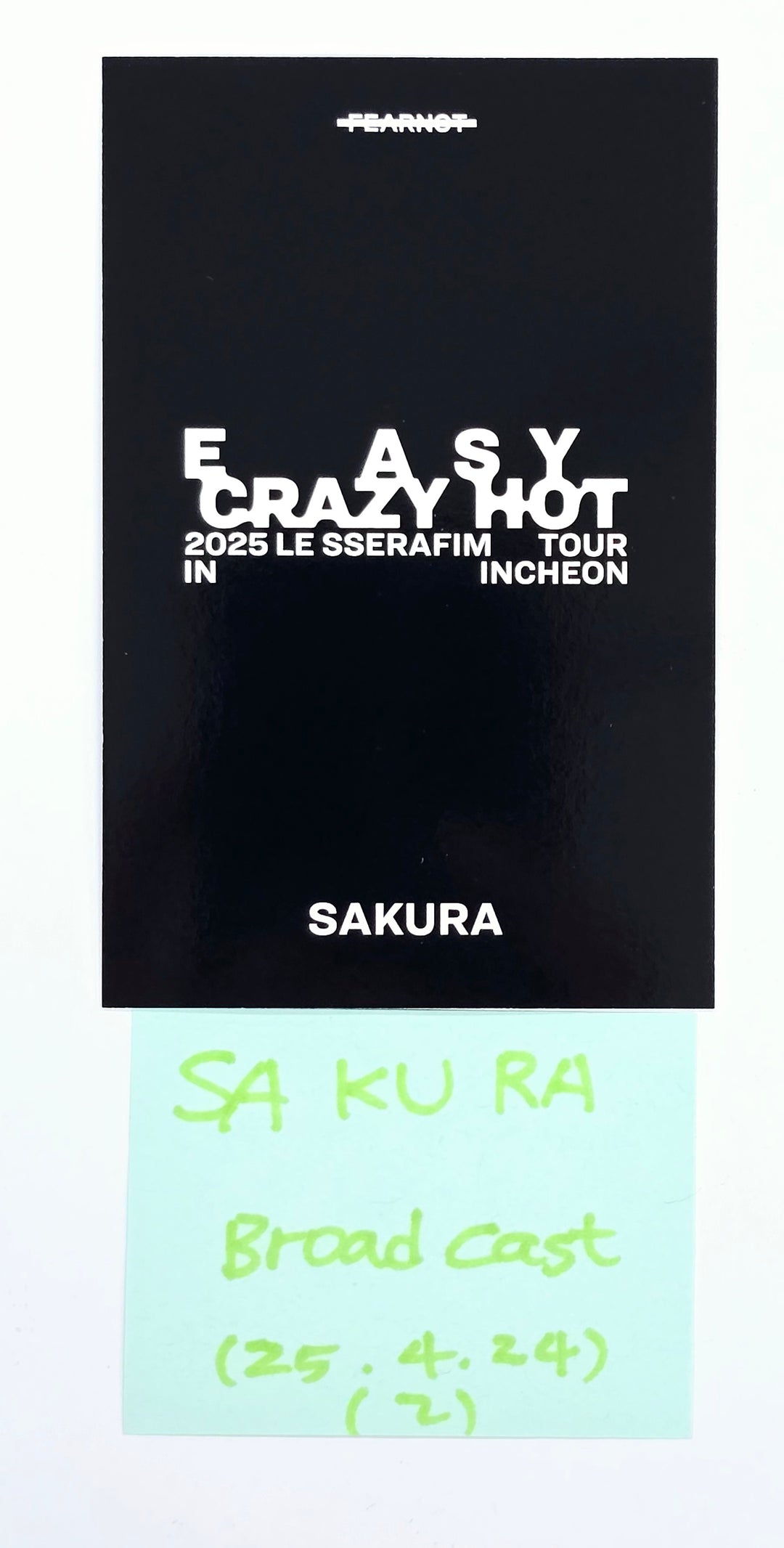 Le Sserafim "EASY CRAZY HOT" - Broadcast Photocard [25.4.24]