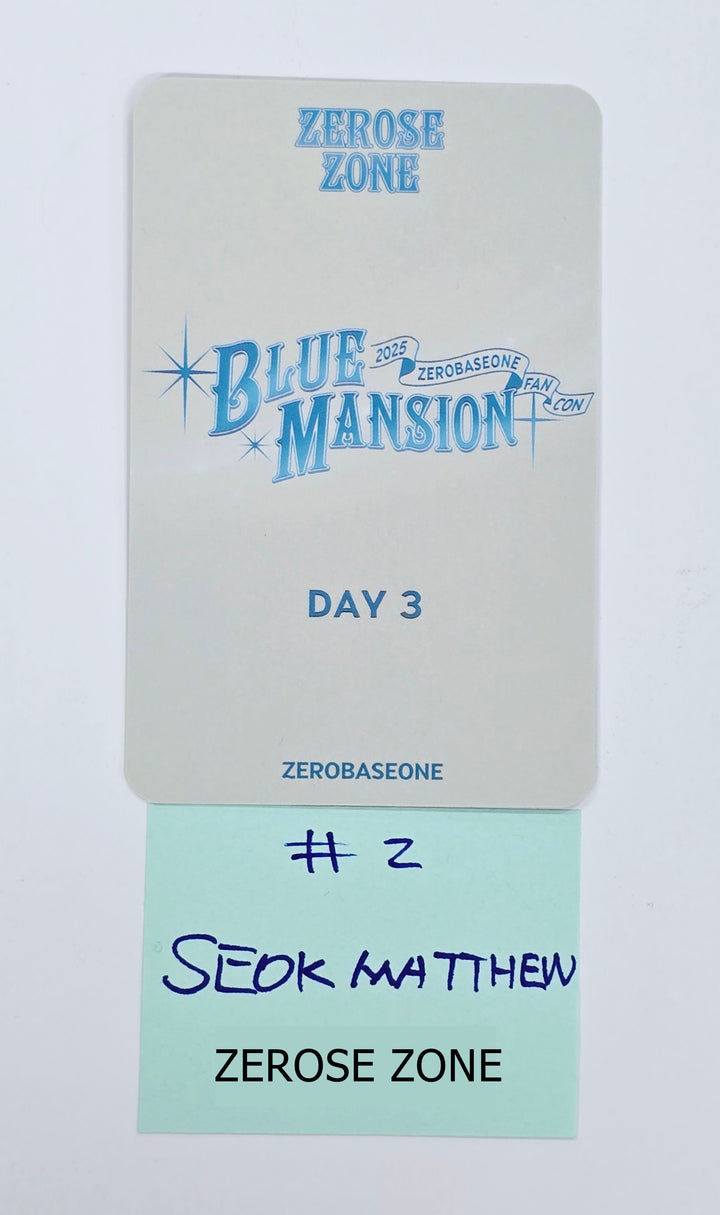 ZEROBASEONE(ZB1) "BLUEMANSION" 2025 FANCON - ZEROSE ZONE Photocard [25.4.24]