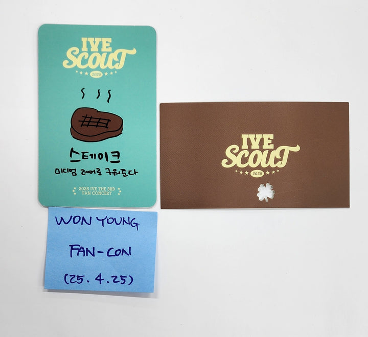 Wonyoung (Of IVE) "SCOUNT" 2025 IVE THE 3RD FAN CONCERT - Hand Autographed(Signed) Photocard [25.4.25]