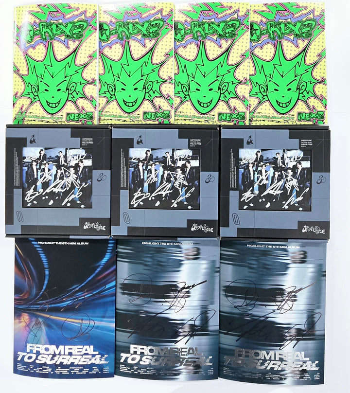 NEXZ "O-RLY?", AMPERS&amp;ONE "WILD&amp;FREE", HIGHLIGHT "From Real to Surreal" - Hand Autographed(Signed) Promo Album [25.5.8]
