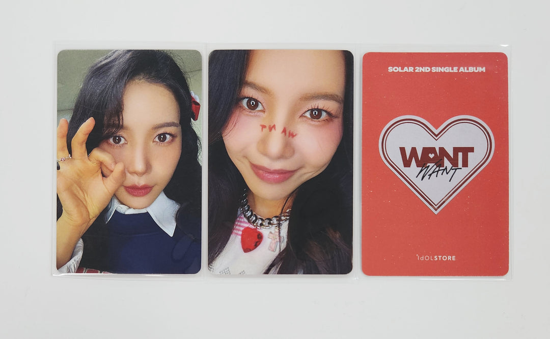SOLAR (Of MAMAMOO) "WANT " - I DOL STORE Lucky Draw Event Photocard [25.5.12]