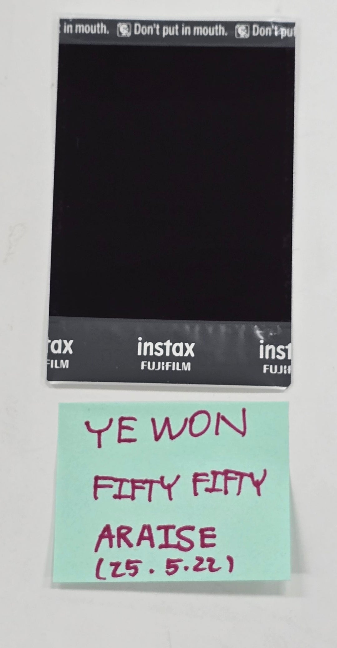 Yewon (Of FIFTY FIFTY) "Day &amp; Night" - Hand Autographed(Signed) Polaroid [25.5.22]